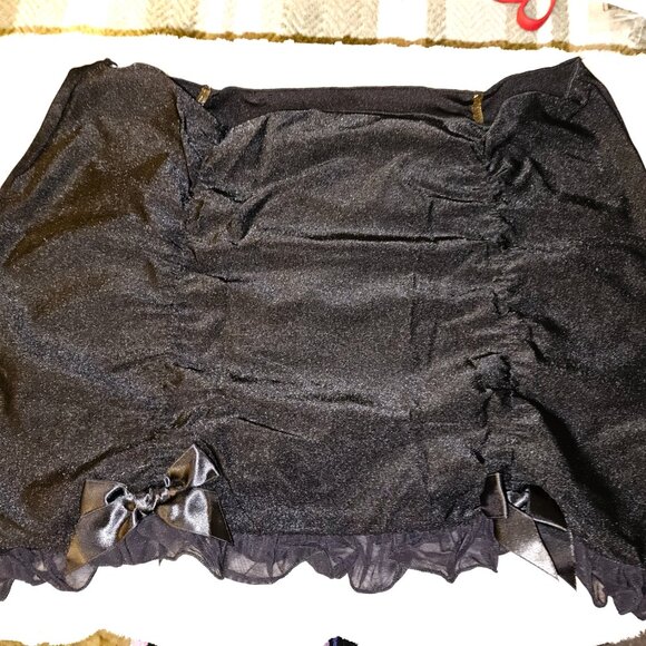 NWT LARGE GREEN SILK A-LINE 12" MINI SKIRT RETRO ROCKABILLY - Picture 10 of 14